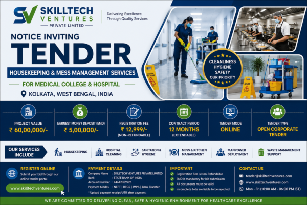 HOUSEKEEPING & MESS MANAGEMENT SERVICES FOR MEDICAL COLLEGE & HOSPITAL